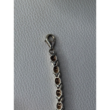 Classy 925 Sterling Silver Diamonds Bracelet Length 6.5 Inch