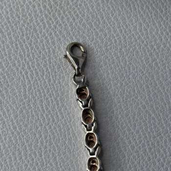 Classy 925 Sterling Silver Diamonds Bracelet Length 6.5 Inch