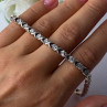 Classy 925 Sterling Silver Diamonds Bracelet Length 6.5 Inch
