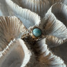 925 Sterling Silver Larimar Ring Size 7