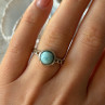 925 Sterling Silver Larimar Ring Size 7