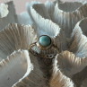 925 Sterling Silver Larimar Ring Size 7