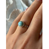 925 Sterling Silver Larimar Ring Size 7