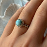 925 Sterling Silver Larimar Ring Size 7