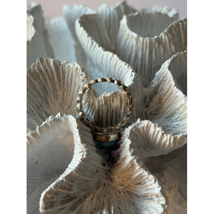 925 Sterling Silver Larimar Ring Size 7