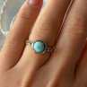 925 Sterling Silver Larimar Ring Size 7