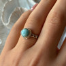 925 Sterling Silver Larimar Ring Size 7