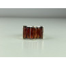 925 Sterling Silver Spessartine Ring Size 6