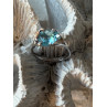 925 Sterling Silver Blue Topaz Ring Size 5