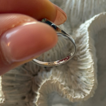 925 Sterling Silver Blue Topaz Ring Size 5