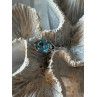925 Sterling Silver Blue Topaz Ring Size 5