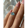 925 Sterling Silver Blue Topaz Ring Size 5