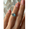 925 Sterling Silver Blue Topaz Ring Size 5