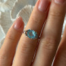 925 Sterling Silver Blue Topaz Ring Size 5