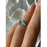 925 Sterling Silver Blue Topaz Ring Size 5
