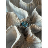 925 Sterling Silver Blue Topaz Ring Size 5