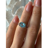 925 Sterling Silver Blue Topaz Ring Size 5