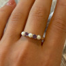 925 Sterling Silver Amethyst & Pearl Ring Size 11