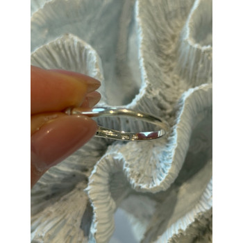 925 Sterling Silver Amethyst & Pearl Ring Size 11