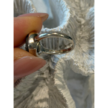 925 Sterling Silver Black Druzy Quartz Ring Size 5