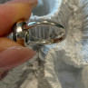 925 Sterling Silver Black Druzy Quartz Ring Size 5