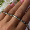 925 Sterling Silver Gold Plated CZ Bracelet Length 7.5 Inch