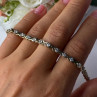 925 Sterling Silver Gold Plated CZ Bracelet Length 7.5 Inch