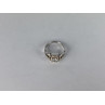 925 Sterling Silver White Spinel and Aquamarines Ring Size 9.5