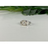 925 Sterling Silver White Spinel and Aquamarines Ring Size 9.5
