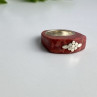 925 Sterling Silver Coral Exclusive Ring Size 10