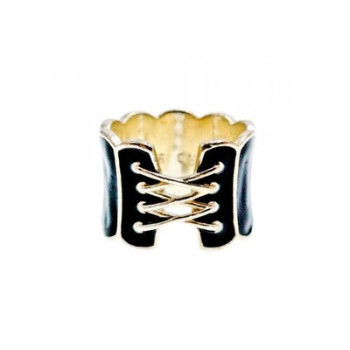 925 Sterling Silver Black Enamel 