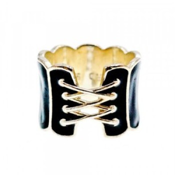 925 Sterling Silver Black Enamel 