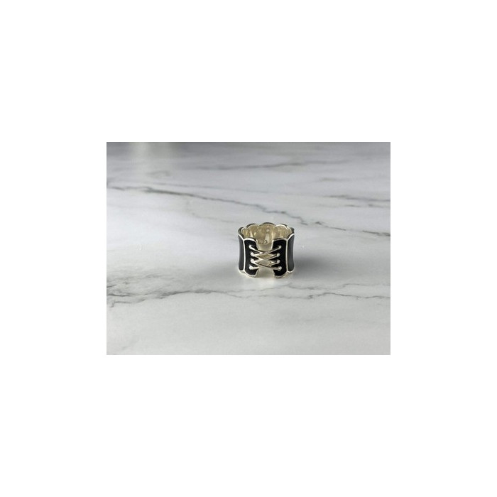 925 Sterling Silver Black Enamel 