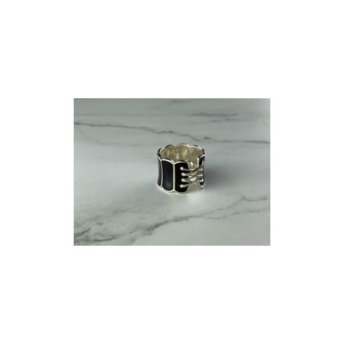 925 Sterling Silver Black Enamel 