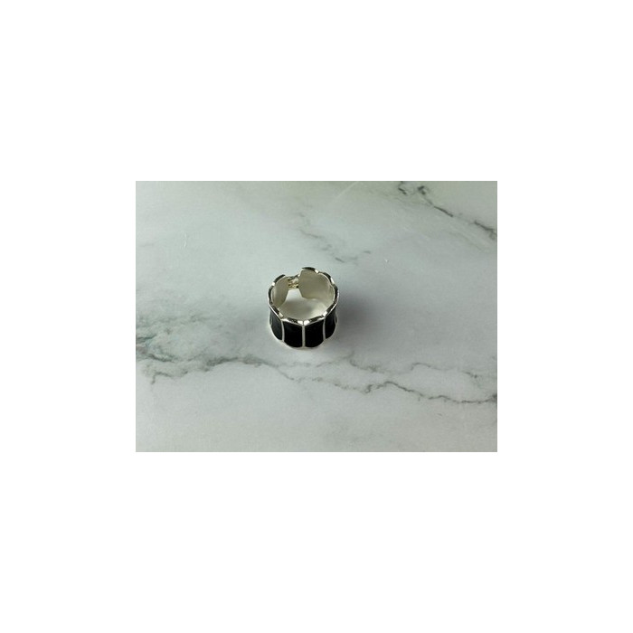 925 Sterling Silver Black Enamel 