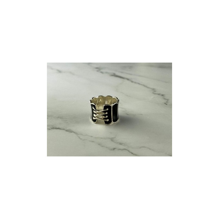 925 Sterling Silver Black Enamel 