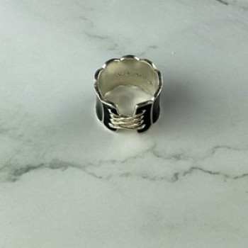 925 Sterling Silver Black Enamel 