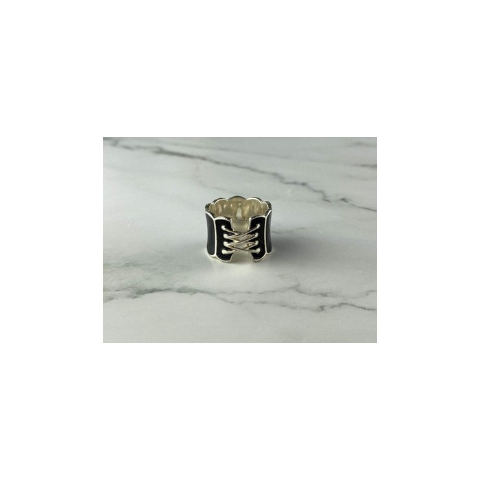 925 Sterling Silver Black Enamel 