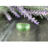 925 Sterling Silver Green Enamel Inserts Ring Size 5.5
