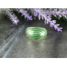925 Sterling Silver Green Enamel Inserts Ring Size 5.5