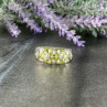 925 Sterling Silver Chrysolite Ring Size 9.5