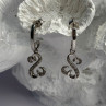 Jwbr 925 Sterling Silver Diamonds Open Heart Collection Earrings