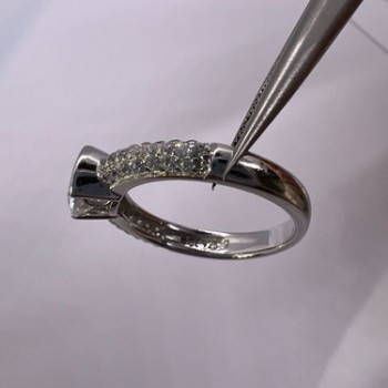 925 Sterling Silver CZ Ring Size 6.5