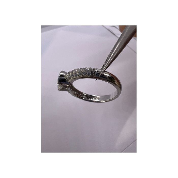 925 Sterling Silver CZ Ring Size 6.5