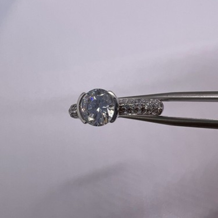 925 Sterling Silver CZ Ring Size 6.5
