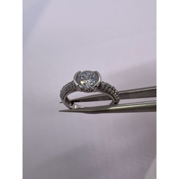 925 Sterling Silver CZ Ring Size 6.5