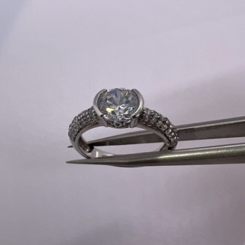 925 Sterling Silver CZ Ring Size 6.5