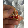 925 Sterling Silver Gold Plated Mandarine Garnet Earrings