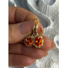 925 Sterling Silver Gold Plated Mandarine Garnet Earrings