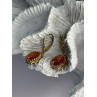 925 Sterling Silver Gold Plated Mandarine Garnet Earrings